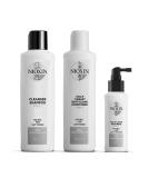 Nioxin System 1 Natural Hair Treatment Trial Kit - 3-Part System for Light Thinning Hair | Scalp Therapy & Hair Thickening Treatment - 3 Piece Set - Buy Online on GoSupps.com