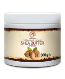 Opened Shea Butter Refined 300g - Natural Body Butter for Intensive Face Body & Hair Care - Butyrospermum Parkii - Ideal for Massage - 1 Pack - Buy Online on GoSupps.com