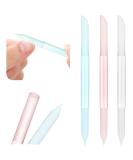 Shop WLLHYF 3-Piece Glass Cuticle Pusher Set - Dual-Ended Manicure Tools for Nail Care (Blue Pink Transparent) | International Shipping Available - Buy Online on GoSupps.com