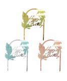 Daimay 6PCS Acrylic Happy Birthday Cake Toppers Leaf Arch Door Dessert Toppers Party Cupcake Topper Picks Cake Decorations for Birthday Wedding Engagement Party Supplies - Buy Online on GoSupps.com