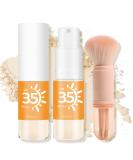 Mineral Sunscreen Powder SPF 35 for Face Hair & Scalp - Breathable Translucent UV Protection | 0.71oz Broad Spectrum Setting Powder - Buy Online on GoSupps.com