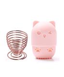 Makeup Sponge Holder Set: Beauty Blender Case, Drying Stand & Storage Containers - Pink/Gold - Buy Online on GoSupps.com