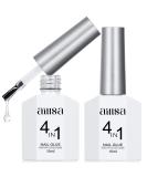 Aillsa 2PCS Gel Nail Glue for Acrylic Nails | 4 in 1 Super Strong Formula | 15ml High Capacity | UV Curing | Brush-On Nail Glue for Nail Tips, Rhinestones, Pearls & Foil - Buy Online on GoSupps.com