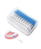 TSHAOUN 200 Interdental Brushes - Perfect for Tight Spaces | Portable Oral Care & Dental Floss Sticks (Blue) - Buy Online on GoSupps.com