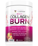 Multi Collagen Burn with Hyaluronic Acid, Vitamin C, SOD B Dimpless | Types I, II, III, V and X Collagen | Caffeine-Free (Strawberry Lemonade) - Buy Online on GoSupps.com