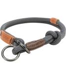 Trixie Zug-Stop Hundehalband Be Nordic L - Comfortable Large Dog Collar in Dark Gray/Brown - Robust & Elegant Design for Training Limitations - 17281 - Buy Online on GoSupps.com