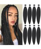 Leeven EZ Braids 8 Packs Pre Stretched Braiding Hair Natural Black Crochet EZ Braids Hot Water Setting Kanekalon Hair Fiber 26'' Yaki Texture Black Crochet Braiding Hair Extensions /26 Inch 2# 26 Inch (Pack of 8) 2# - Buy Online on GoSupps.com