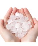XIANNVXI 15 Pcs Clear Quartz Crystal Heart Stones Set for Reiki Healing - Natural Gemstones Love Puff Palm Pocket Heart Crystals - White - Buy Online on GoSupps.com