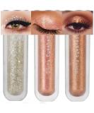 3-Piece Liquid Shimmer Glitter Eyeshadow Sticks Set - Purple, Lemon Green, Champagne Gold | Quick-Drying, Waterproof Formula - Buy Online on GoSupps.com