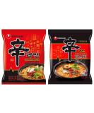 CNMART Nongshim Shin Black Ramyun and Shin Ramyun Instant Ramen Noodle Soup 2 Flavours Assorted Bundle (Pack of 20) - Buy Online on GoSupps.com
