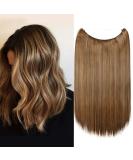 Silk-Co hair extension with rubber band smooth extensions with invisible cord synthetic hair part such as real hair hair sealing hair extensions for women chocolate brown & brown 50cm 50 cm chocolate brown mix brown - Buy Online on GoSupps.com