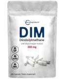 DIM 300mg Supplement - 240 Capsules (8 Months Supply) - Estrogen Metabolism - Premium DIM-Plus Broccoli Extract with Black Pepper - 2 in 1 Formula - 240 Count - Buy Online on GoSupps.com