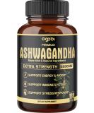 Premium 5in1 Ashwagandha Capsules | 5200mg Equivalent | Turmeric, Rhodiola Rosea, Ginger, Black Pepper | Strength & Spirit Support | 180 Caps - 6 Months - Buy Online on GoSupps.com