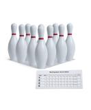 Champion Sports Plastic Bowling Pins: Set for Training & Kids Games , Red/White - Buy Online on GoSupps.com