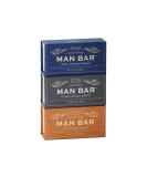 San Francisco Soap Co. Man Bar 3-Piece Gift Set - Coastal Driftwood, Peppered Patchouli, Spiced Tobacco - Buy Online on GoSupps.com