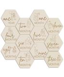 Winnie Baby Announcement Sign - Newborn Wooden Hexagon Photo Prop & Nursery Gift (12PCS) - International Shipping Available - Buy Online on GoSupps.com