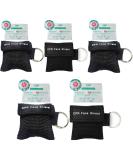 CPR Face Shields 5 Pcs Resuscitation Masks Keychain for First Aid Training (Black) - Buy Online on GoSupps.com