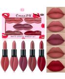 evpct Long Lasting Matte Velvet Lipstick Set - Mauve Nude Beige Brown Plum Purple Dark Ruby Red - Smudge Proof Lip Stick Pack for Women (5 Count) - Buy Online on GoSupps.com