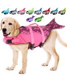 Emust Adjustable Dog Life Jacket - Pink Mermaid for Small/Medium/Large Dogs | Water Safety Vest with Rescue Handle for Swimming Pool - Buy Online on GoSupps.com