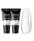 ROSALIND Clear Acrylic Poly Extension Gel Kit - 2PCS 60ml Poly Nail Gel Set for Nail Builder & Art Decoration - Easy DIY with UV Lamp - Buy Online on GoSupps.com