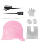 7 Pcs Silicone Highlight Cap Kit with Hook Needles and Dye Brushes - Hair Frosting and Tipping Cap for Girls - Buy Online on GoSupps.com