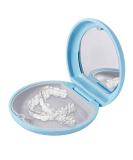 Portable Dental Container for Artificial Teeth & Braces - Protes Box with Mirror for Dentures & Sports Mouthguards - Blue - Buy Online on GoSupps.com