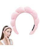 Gugugo Soft & Absorbent Pink Hair Band for Makeup & Skincare - Terry & Sponge Cosmetic Headband - Buy Online on GoSupps.com