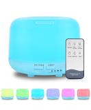 Diffofe 300ml Essential Oil Diffuser with Remote Control - Cool Mist Air Humidifier, 7 LED Colors, 4 Timer Settings - Bedroom Home Aromatherapy (Blue) - Buy Online on GoSupps.com