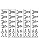 40 Gray Ribbon Temporary Tattoos for Brain Cancer Awareness - Buy Online on GoSupps.com