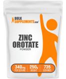 Zinc Orotate Powder 50mg - Pure Zinc Mineral Supplement for Immune Support - 250g (8.8 oz) - BulkSupplements.com - Buy Online on GoSupps.com