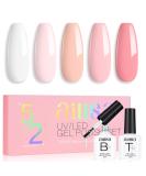 AILLSA Pink Gel Nail Polish Set - French Manicure UV Gel Starter Kit | Base & Top Coat Included - Light Baby Pink & Nude Soak Off | Perfect for DIY Nail Art & Salon Use - Buy Online on GoSupps.com