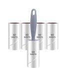 Lint Roller Set - 5 Refills with 1 Handle | 300 Sheets Pet Hair Remover | For Cat Dog Fur, Dust, Dandruff | Clothes, Car, Furniture, Bed, Carpet, Sofa - Buy Online on GoSupps.com