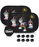 iZoeL 2PCS Baby Kids Car Sun Shade - 80GSM Static Cling Side Window Sunshades with 8 Suction Cups and Storage Bag for Sun Glare and UV Rays Protection - Universal Fit - Buy Online on GoSupps.com