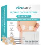 Buy ViveCare Emergency Wound Closure Device Kit 4 Pcs Adhesive Zip Stitch Sutures & Sterile Bandaids for Outdoors | Laceration Closure Without Stitches - Buy Online on GoSupps.com
