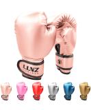 Luniquz Kids Youth Boxing Gloves 4oz Rose Gold - Punching Bag Gloves for Boys Girls Sparring - Buy Online on GoSupps.com