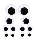 Large Self-Adhesive Wiggle Googly Eyes Set for DIY Crafts - 12 Pieces, 2-5 Diameter Size - Black and White Plastic Giant Wiggle Eyes for Home Decoration - Buy Online on GoSupps.com