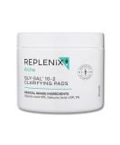 Replenix Gly-Sal Clarifying Acne Pads - Maximum Strength 10% Glycolic & Salicylic Acid Treatment - 60ct Travel Friendly Pads - Buy Online on GoSupps.com