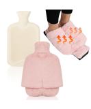 IxyHKB 2L Foot Warmer - Heated Hot Water Bottle for Feet No Electricity 2 in 1 Design Ideal for Adults & Kids (Pink) - Buy Online on GoSupps.com