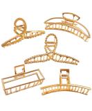Shop Stylish 5-Piece Metal Hair Clips for Long and Thick Hair | Fashionable Gold Hair Accessories in 5 Unique Styles - Buy Online on GoSupps.com