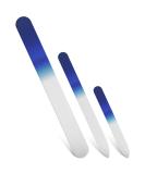 3Pcs Crystal Glass Nail File Set - Professional Manicure Pedicure Tools for Natural and Artificial Nails - Includes Cuticle Pusher - Salon Quality Crystal Nail Files for Women - Buy Online on GoSupps.com