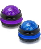 2-Pack Coolrunner Massage Ball Manual Roller Massager - Handheld Self Massage Therapy for Full Body Relief - Sore Muscles, Shoulders, Neck, Arms, Legs, Back, and Foot (Blue&Purple) - Buy Online on GoSupps.com
