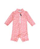 weVSwe Baby Toddler Boy Swimsuit UPF 50+ Sun Protection Rash Guard with Crotch Zipper | Pink Whale | 18-24 Months - Buy Online on GoSupps.com