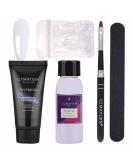 Gzmayuen Nail Extension Gel Set - Soft White Poly Nail Gel Kit with Slip Solution | 30ml UV Builder for Stunning Nails - Buy Online on GoSupps.com