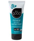 All Good Sport Face & Body Sunscreen Lotion - UVA/UVB Broad Spectrum SPF 30+, Water Resistant, Coral Reef Friendly - Zinc, Shea Butter, Coconut Oil, Aloe (3 oz) 3 Fl Oz (Pack of 1) - Buy Online on GoSupps.com