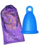 Me Luna Menstrual Cup Classic Ring Blue Size M - Eco-Friendly Menstrual Care | Shop Internationally - Buy Online on GoSupps.com
