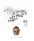Derbway 20-Piece Crystal Hairpins - Wedding Rhinestone Hair Clips & U-Shaped Diamond Hairpins for Women & Girls | Elegant Bridal Accessories - Buy Online on GoSupps.com
