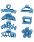 YOOOYOOO Blue Hair Claw Clips - Lightweight Big Strong Hold for All Hair Types - 90's Vintage Jaw Clips for Women & Girls - Includes Organza Storage Bag - Buy Online on GoSupps.com
