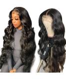 Yamikk 28 inch Full Lace Front Human Hair Wig - Body Wave, Pre Plucked with Baby Hair, 180% Density - Natural Looking Women's Frontal Wig - Buy Online on GoSupps.com