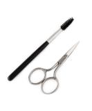 REFINE Italy Eyebrow Scissors and Spoolie Grooming Kit - Wooden Handle, Professional Quality - Buy Online on GoSupps.com