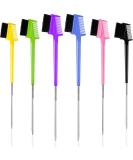 6 Pieces Hair Edge Brush with Rat Tail Comb Double Sided Control Hair Comb Hair Edge Brush Comb for Women Girls Beauty Natural Styling Hair Edge Eyebrow Brushes - Buy Online on GoSupps.com